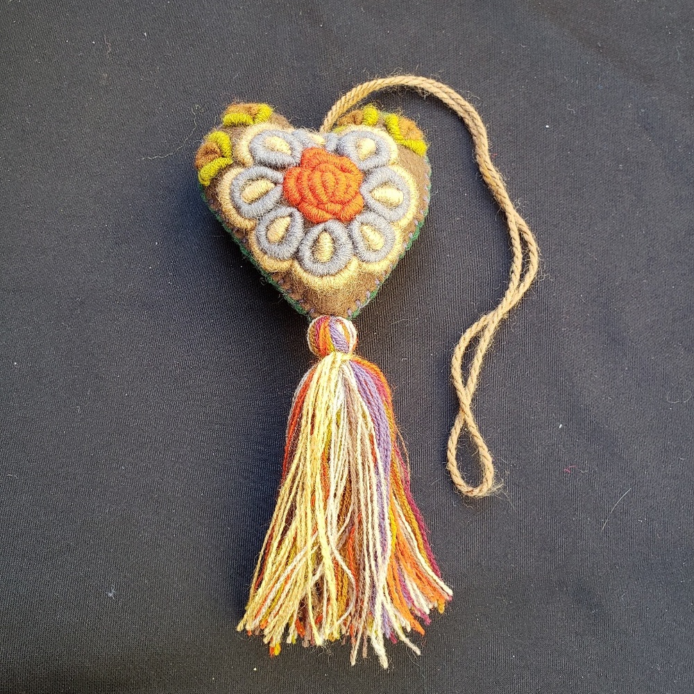 Hand stitched ornament/accent fling-SOLD - Picture 3 of 4